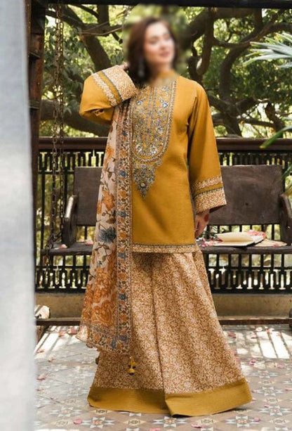 Sapphire Lawn Embroidered 3-Piece Unstitched Suit